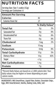 WiO Smart Chocolate Chip Cookie Label