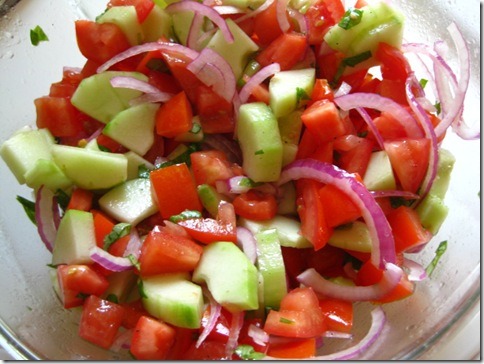 Low Carb Cucumber, Tomato, & Red Onion Salad